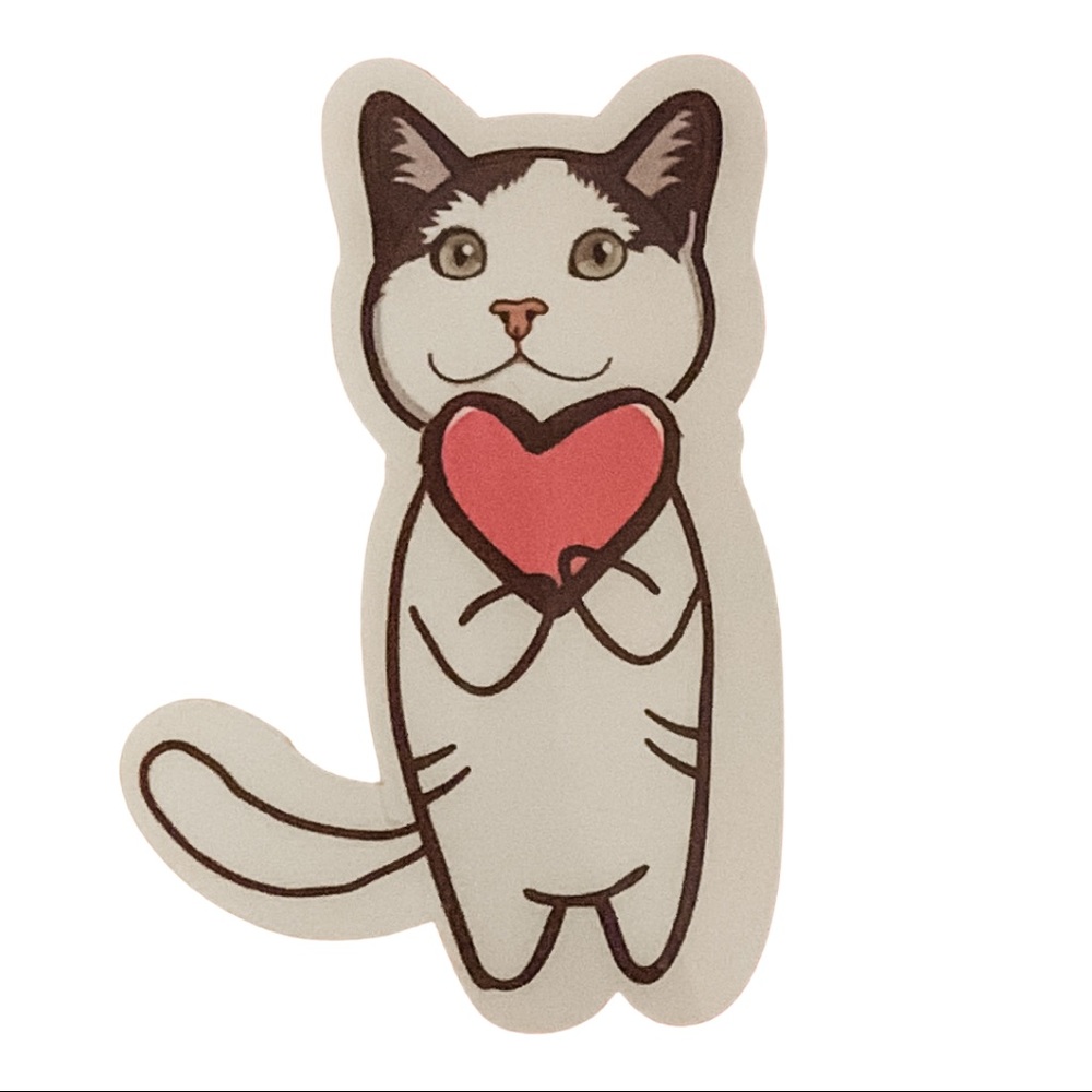 6 Love‎ My Kitty Valentine Stickers